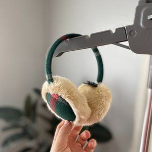 Woolrich green & red plaid faux earmuffs